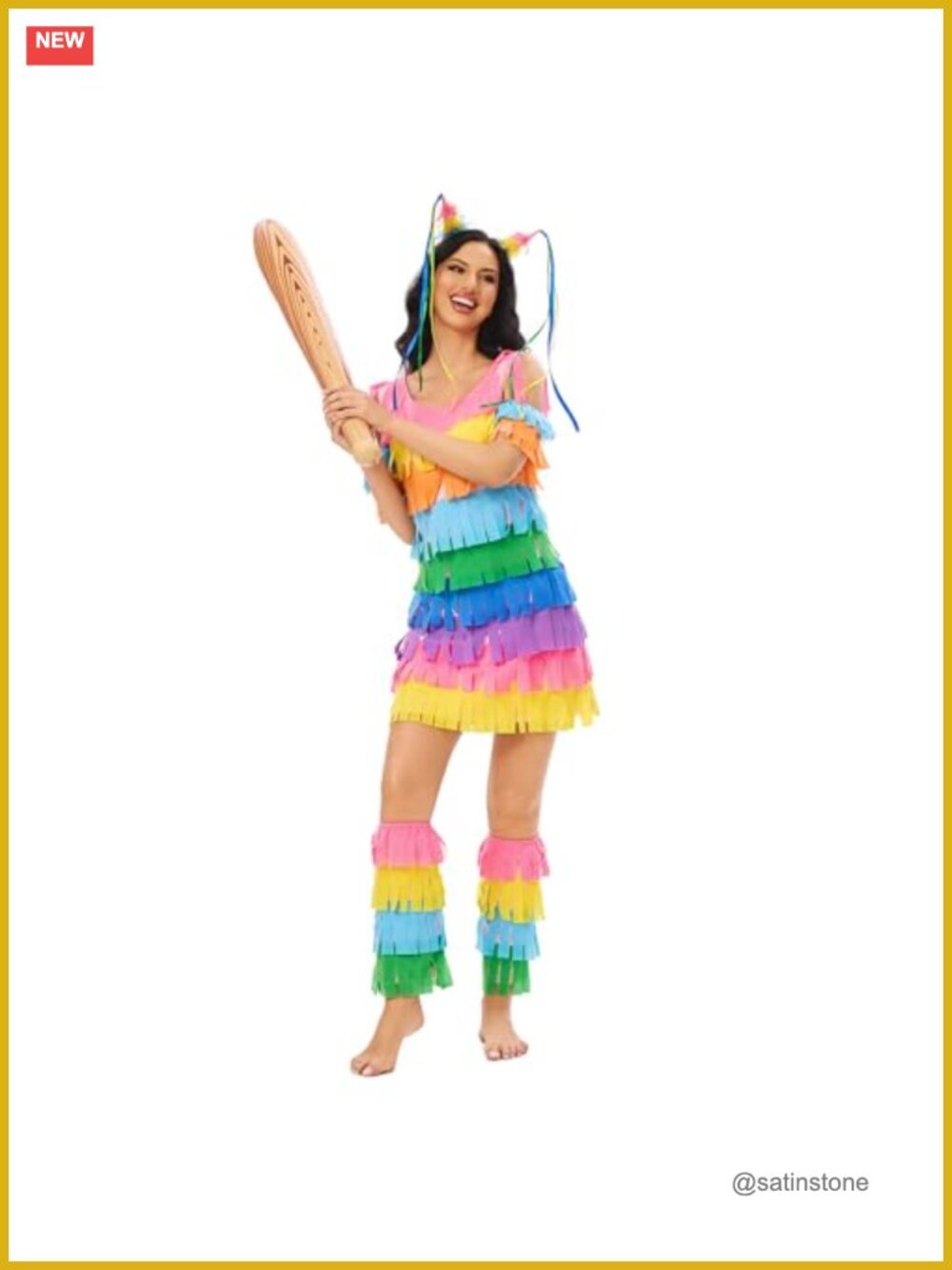 Pinata Costume Womens Funny Halloween Onesie Dress Jumpsuit Polyester